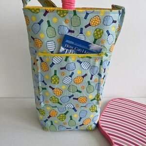Beautiful Handcrafted Pickleball Tote Bag/Large Zipper Pocket